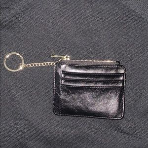 Black/gold cardholder wallet
